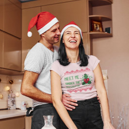 Camiseta Encontre-me Sob o Pé de Viscaia Diversão de Natal