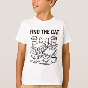 Camiseta Encontre o Gato – Quebra-cabeça Óptico do Gato