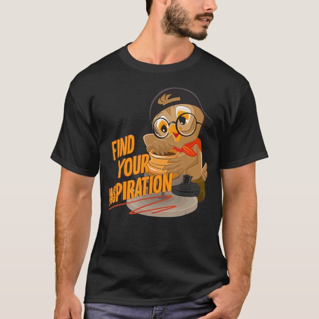Camiseta Encontre o seu hobby de potência Inspiron feito à  (Frente)