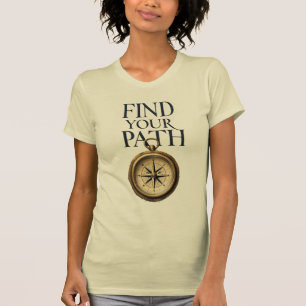 Camiseta "Encontre seu caminho Compass & Mapear T-Shirt"