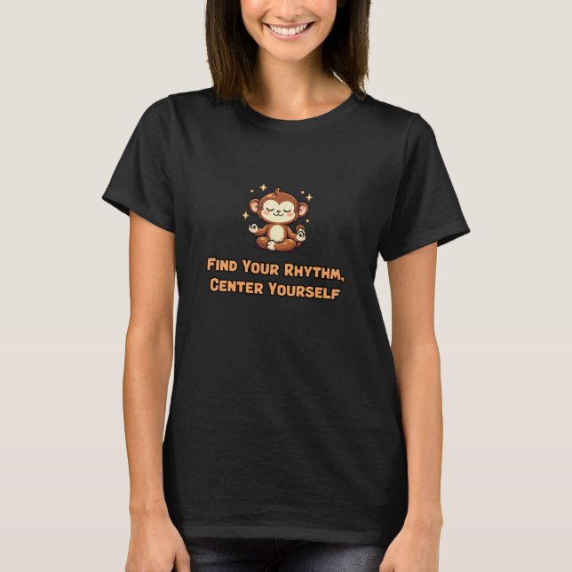 Camiseta Encontre Seu Centro de Ritmo Equilíbrio Consciente (Frente)