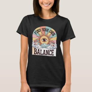 Camiseta Encontre Seu Próprio Equilíbrio Sol Celestial