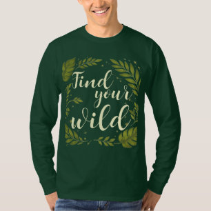 Camiseta Encontre Seu Selvagem Creme Floresta Verde Persona