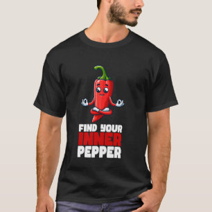 Camiseta Encontre Seu Yoga Interior de Pimenta Trocadilho Z