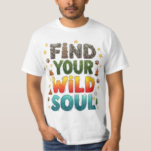 Camiseta Encontre sua aventura de acampamento de alma selva
