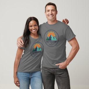 Camiseta Encontre sua aventura de montanha ao ar livre de p