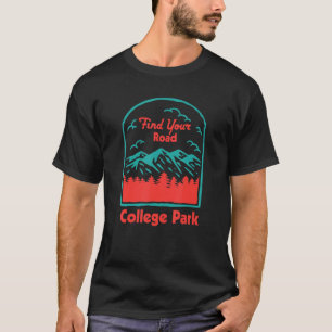 Camiseta Encontre sua estrada acampando matizes acampados