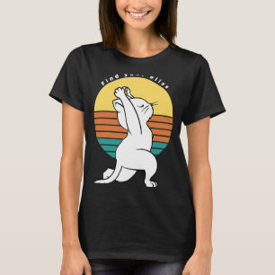 Camiseta Encontre sua felicidade Retro Gato de Yoga present