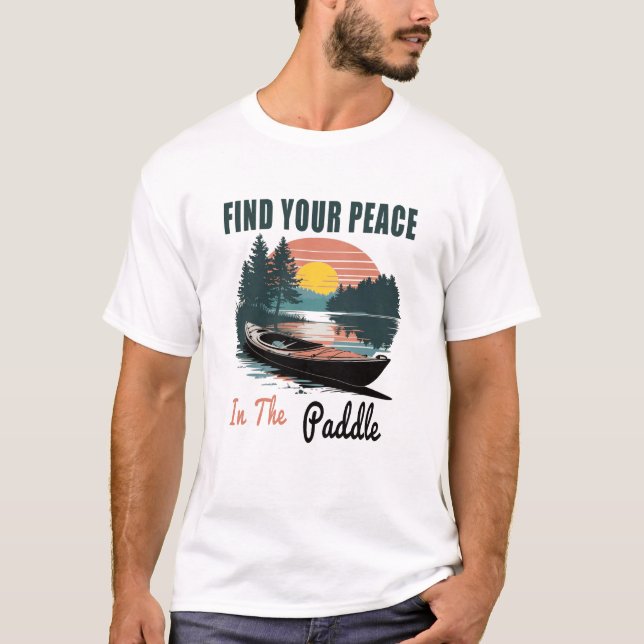Camiseta Encontre sua paz no remo (Frente)