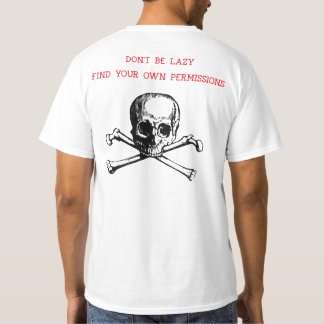 Camiseta Encontre suas próprias permissões Detecção de meta