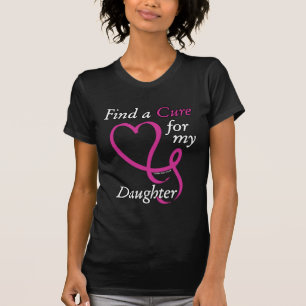Camiseta Encontre um Cancer/coração/filha...