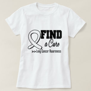 Camiseta Encontre uma consciência do câncer pulmonar da