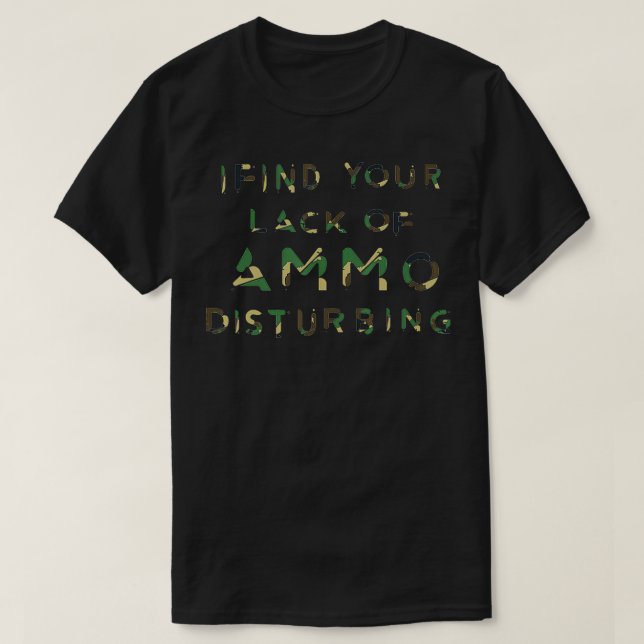 Camiseta Encontrei A Sua Falta De Presente De Ammo Perturba (Frente do Design)