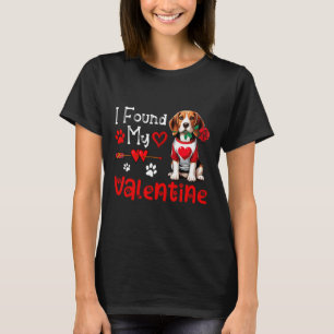 Camiseta Encontrei meu Beagle do Dia dos Namorados Com Flor