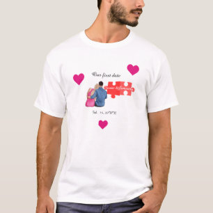 Camiseta Encontrei Meu Par Perfeito Primeiro Dia dos Namor