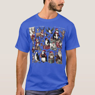 Camiseta Encontro de Animais Festivos retrô