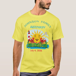 Camiseta encontro de família jamaicana