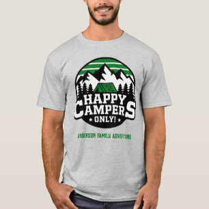 Camiseta Encontro de Família Personalizado Felizes Acampant