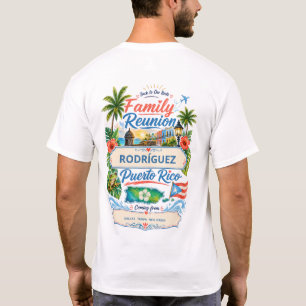 Camiseta Encontro de Família Personalizado Porto-Riquenho P