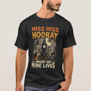 Camiseta Encontro de Gatos Assombrados de Halloween