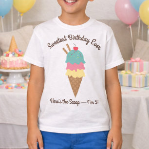 Camiseta Encontro de Sorvete de Aniversário Mais Doce de To