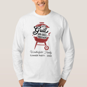 Camiseta Encontro Familiar Festa de BBQ Anual de Verão Pers