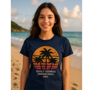 Camiseta Encontro personalizado de família com vibe de verã