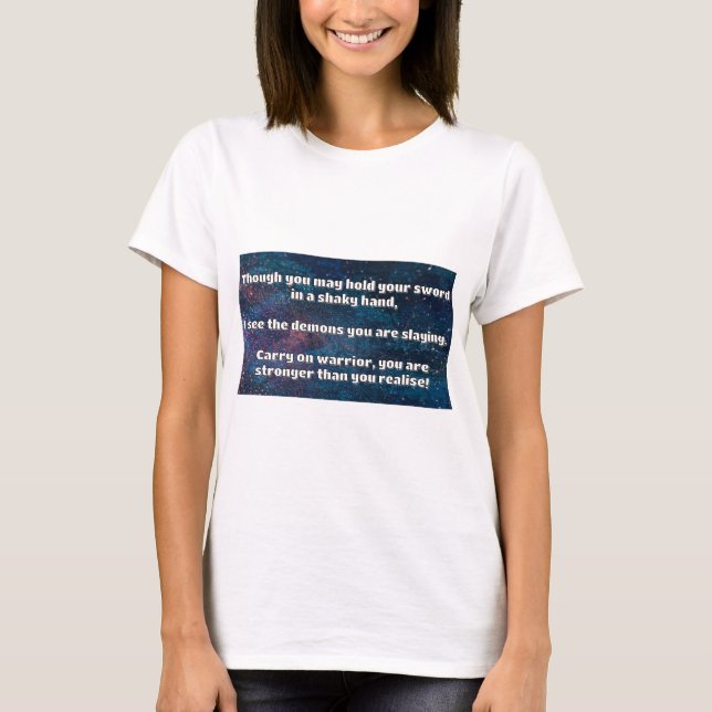 Camiseta Encorajamento à cotação positiva do Empath Warrior (Frente)