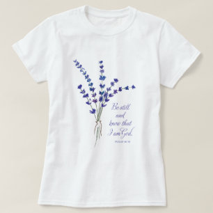 Camiseta Encorajamento Cristão Lavanda com Escritura