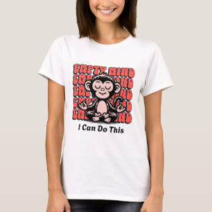 Camiseta Encorajamento de Macaco Meditando, Meditação de Yo