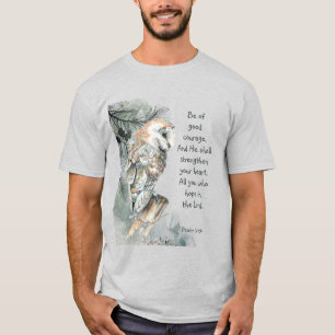 Camiseta Encorajando a Coruja de Escrituras de Bíblia Insp