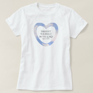 Camiseta Encorajar e Uplifar Verso de Bíblia Azul Claro