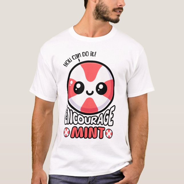 Camiseta Encoraje Mint! Cartoon de Candi Bonito (Frente)