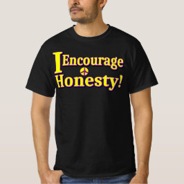 Camiseta "Encorajo a honestidade!" Design bonito. Comprar A