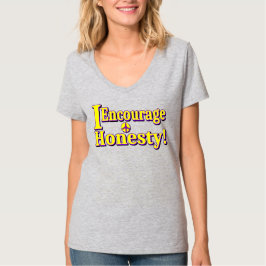 Camiseta "Encorajo a honestidade!" Design bonito. Comprar A