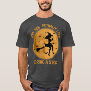Camiseta Encosto Engraçado De Bruxa Por Que Sim Posso Dirig