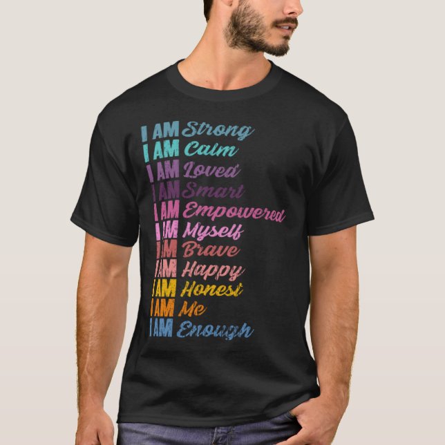 Camiseta Encouraging Self Affirmations Humanity Love Positi (Frente)