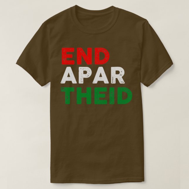 Camiseta End Apartheid (Frente do Design)