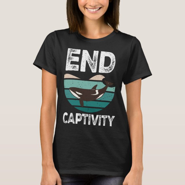 Camiseta End Captivity Orca Sea Mamal Lover (Frente)