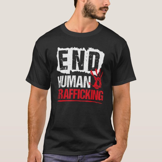 Camiseta End Human Trafficking  Human Rights (Frente)