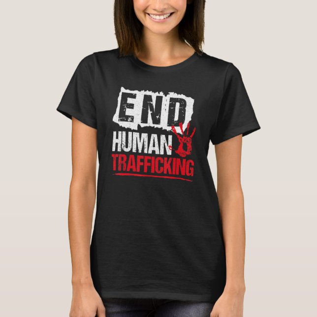 Camiseta End Human Trafficking  Human Rights (Frente)