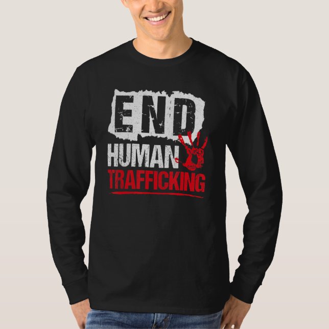Camiseta End Human Trafficking  Human Rights (Frente)