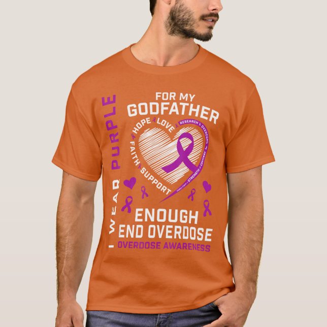 Camiseta End Overdose Awareness Shirt Enough Purple For My  (Frente)