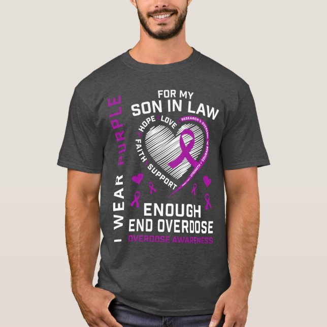 Camiseta End Overdose Awareness Shirt Enough Purple For My  (Frente)