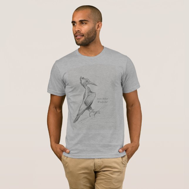 Camiseta Endangered Marfim-faturou o pica-pau (Frente Completa)