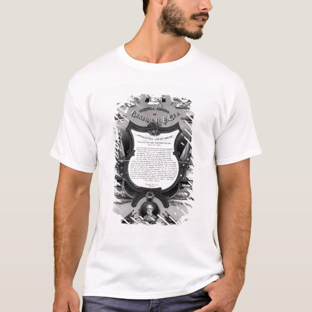 Camiseta Endereço de adeus do general Robert E. Lee (Frente)