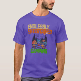Camiseta Endlessly Entertained by Camping vintage