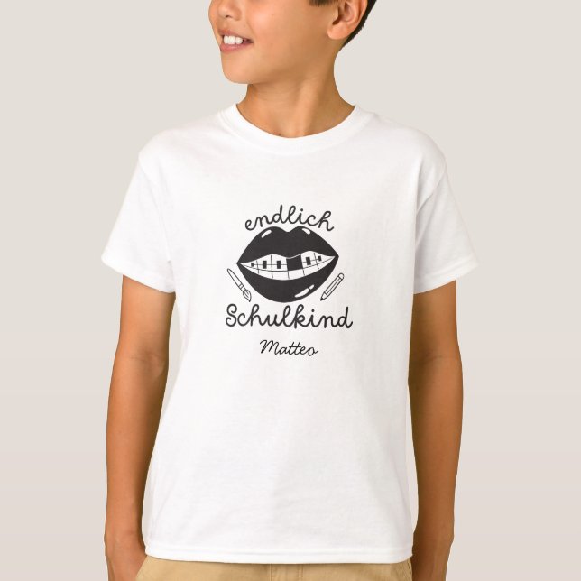 Camiseta Endlich Schulkind Schultuete 1 Klasse Einschulung (Frente)