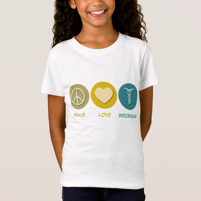 Camiseta Endocrinologia do amor da paz (Frente)