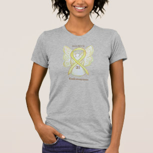 Camiseta Endometriose Amarelo Sensibilização Friso Anjo Cam